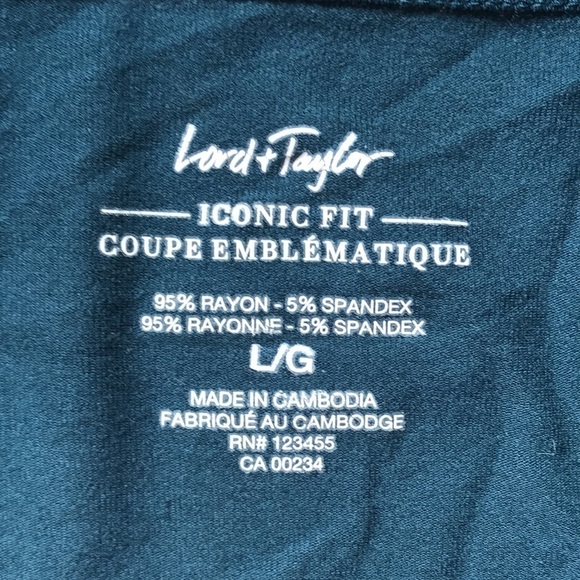 Lord & Taylor size large long sleeve tee - Picture 2 of 3